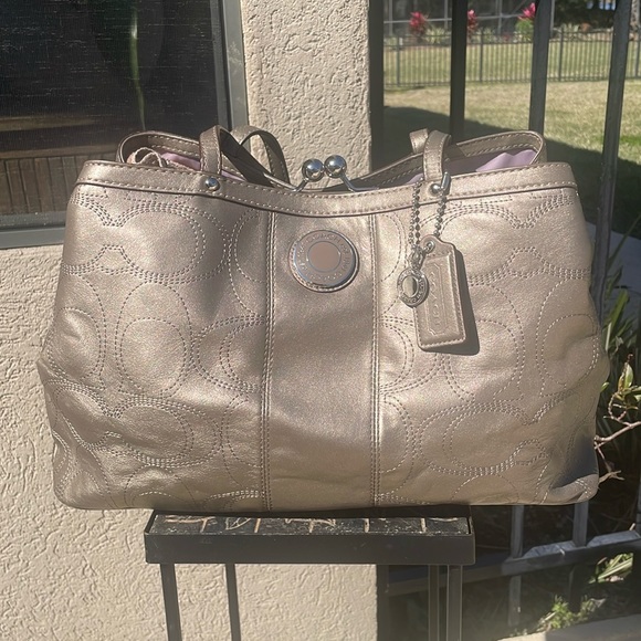 Coach Stylish Taupe Satchel - Picture 1 of 12